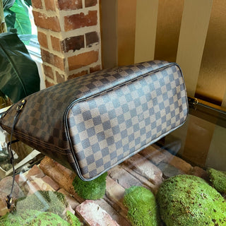 LOUIS VUITTON Neverfull MM Damier Ebene Brown Canvas Tote Bag