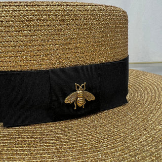 GUCCI Lamé Papier Gold Hat