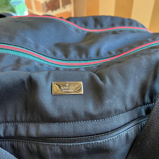 GUCCI Black Techno Canvas Duffle Bag