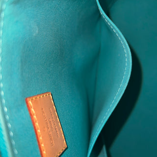 LOUIS VUITTON Monogram Vernis Alma Turquoise PM
