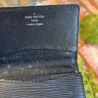 LOUIS VUITTON Black Epi Leather Card Wallet