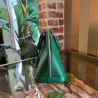 LOUIS VUITTON Alma PM Green Epi Leather Top Handle Bag