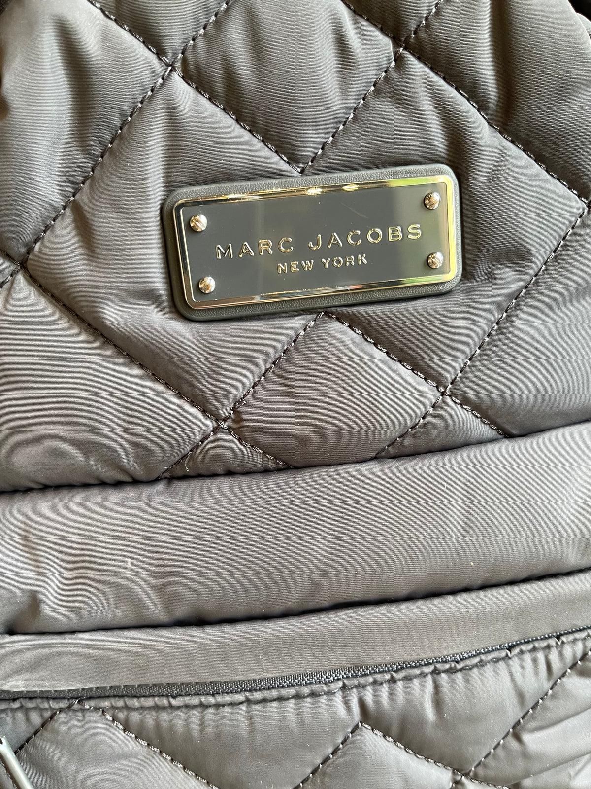 MARC JACOBS Quilted Nylon Gray Backpack