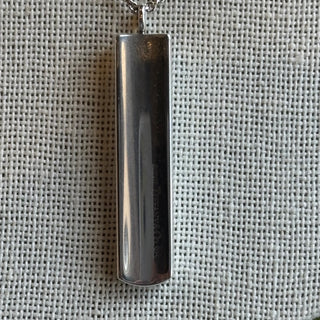 TIFFANY & CO Silver Concave Bar Necklace
