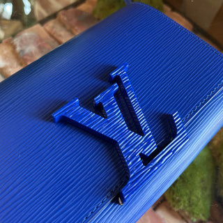 LOUIS VUITTON Louise PM Blue Epi Leather Shoulder Bag