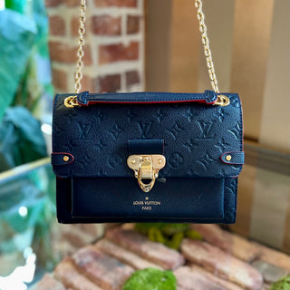 LOUIS VUITTON Navy Empreinte Vavin Marine Rouge Shoulder Bag