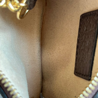 GUCCI Ophidia Beige GG Supreme Canvas Key Pouch