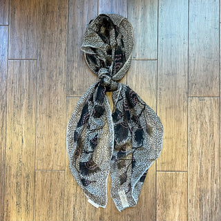 BURBERRY Sheer Printed Silk Scarf