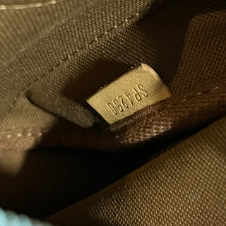 LOUIS VUITTON Multi Pochette Accessories Pink Brown Monogram Coated Canvas Crossbody Bag