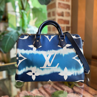 LOUIS VUITTON Blue Escale Bandoulière Speedy 30