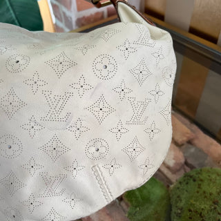 LOUIS VUITTON Limited Edition Onatah GM White Mahina Leather Bag