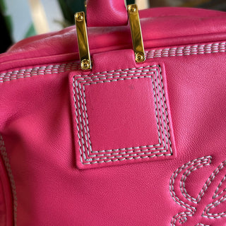 LOEWE Amazona 28 Pink Calfskin Satchel Bag