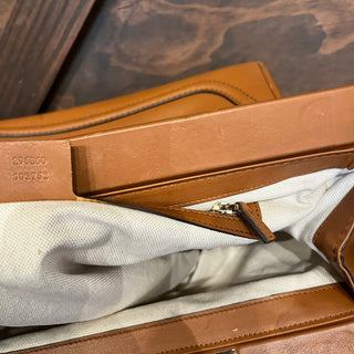 GUCCI Bold Bamboo Medium Camel Leather Top Handle Bag