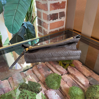 LOUIS VUITTON Petillante Empriente Brown Leather Clutch
