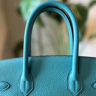 HERMES Bleu Paon Togo Birkin 30