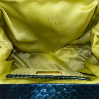 VERSACE Python Multicolor Medusa Frame Top Handle Bag