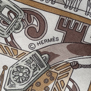 HERMES Cavaliers Du Caucase Silk Scarf