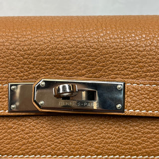 HERMES Kelly 32 Gold Togo Leather Top Handle Bag