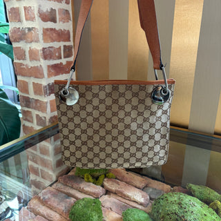 GUCCI Beige GG Canvas Orange Eclipse Crossbody