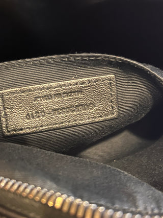 SAINT LAURENT Lou Black Calfskin Matelasse Monogram Crossbody Bag