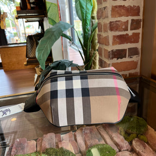 BURBERRY Sonny IP Check Canvas Belt Bag