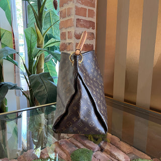 LOUIS VUITTON Artsy Brown Monogram Canvas Hobo Bag