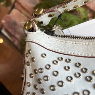 GUCCI Vintage Leather White Shoulder Bag