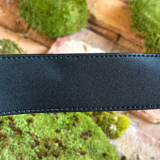 GUCCI GG Wide Marmont Black Textured Leather Belt SZ 90/36