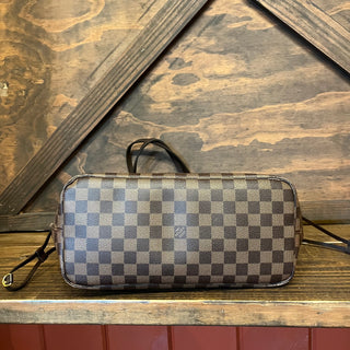 LOUIS VUITTON Neverfull MM Damier Ebene Brown Canvas Tote