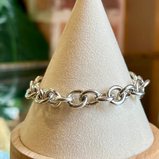 TIFFANY&CO. Rolo 925 Sterling Silver Chain Link Bracelet