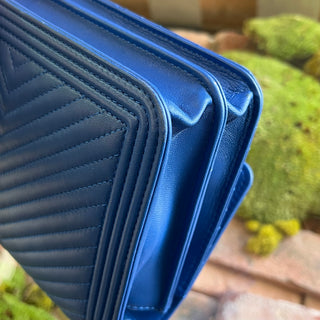 CHANEL Boy Wallet on Chain Square Chevron Quilted Calfskin Crossbody