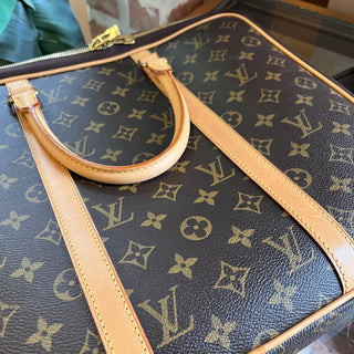 LOUIS VUITTON Cupertino Monogram Canvas Brown Briefcase