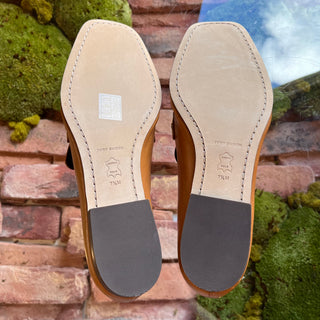 TORY BURCH Caramel Corn Perrine Loafers SZ 7.5