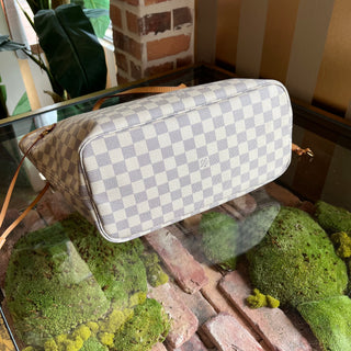 LOUIS VUITTON Neverfull MM Damier Azur Canvas Tote Bag