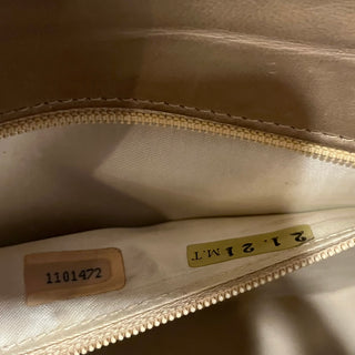 CHANEL Vintage Beige Quilted Lambskin Tassel Bag