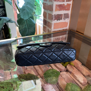 CHANEL Black Leather Reissue Roll Clutch DIA315