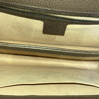 GUCCI Small Ophidia Beige GG Web Canvas Top Handle Bag