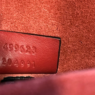 GUCCI Beige GG Red Suede Dionysus Shoulder Bag Small