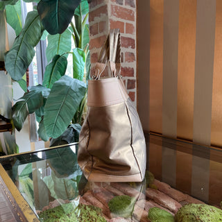 CHANEL Paris Biarritz Large Gold Metallic Coated Canvas Tote Bag ADI1184