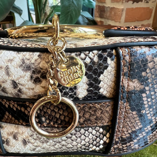 SEE BY CHLOE Mara Snakeskin Embossed Leather Crossbody