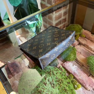 LOUIS VUITTON Toiletry 19 Brown Monogram Canvas Cosmetic Pouch