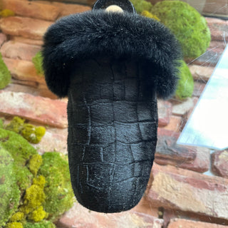 LOUBOUTIN Black Calf Hair Fur Loafers SZ 38.5 (US 8.5)