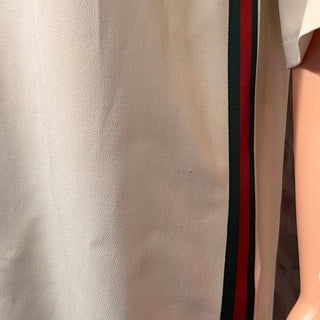 GUCCI Cream Web Stripe Viscose Knee-Length Dress SZ40(4US/S)