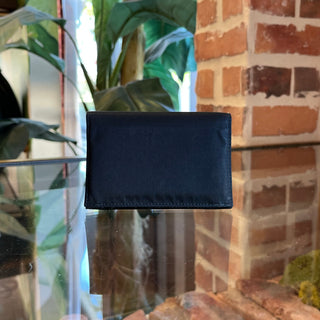 PRADA Black Nylon Fold Over Wallet