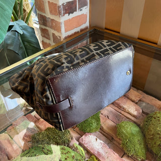 FENDI Brown Zucca Canvas Vintage Tote Bag
