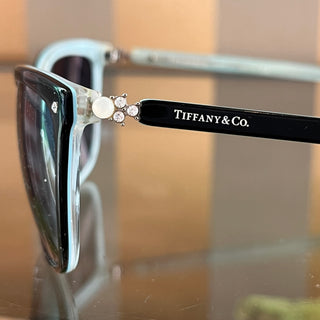 TIFFANY & CO TF4105-H-B Blue/Black Acetate Cat Eye Sunglasses