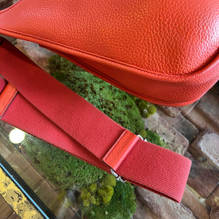 HERMES Evelyne PM III Bougainvillea Clemence Leather Crossbody Bag