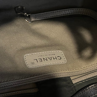 CHANEL Sea Hit Black Iridescent Calfskin Quilted Tote