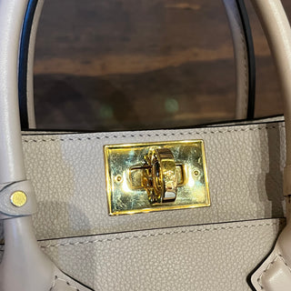 LOUIS VUITTON OnMySide PM Greige Calf Leather Top Handle