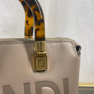 FENDI Dark Beige Mini By The Way Top Handle Bag